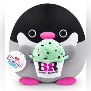 NWT SNACKLES Plush 14” Penguin and Baskin Robbins Series 2